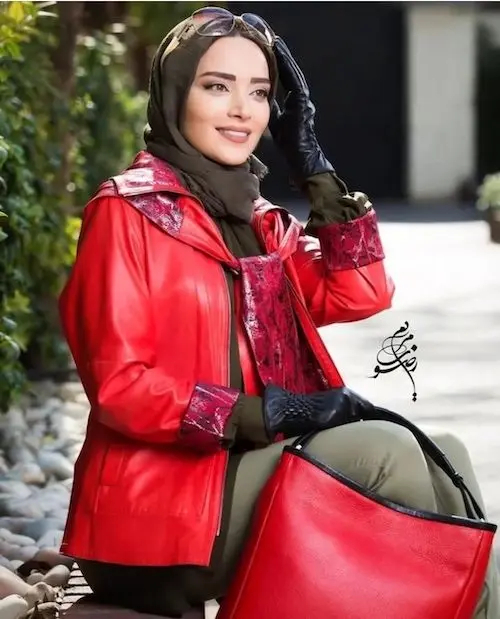 کت چرم بازیگران ایرانی