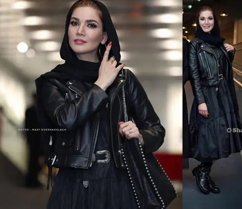 کت چرم بازیگران ایرانی