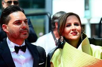 تصویر پیمان معادی و همسرش