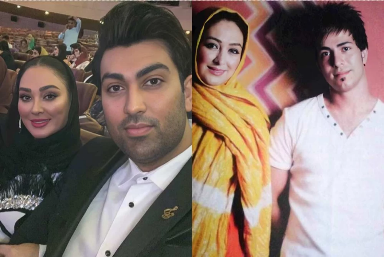 الهام حمیدی و همسرش