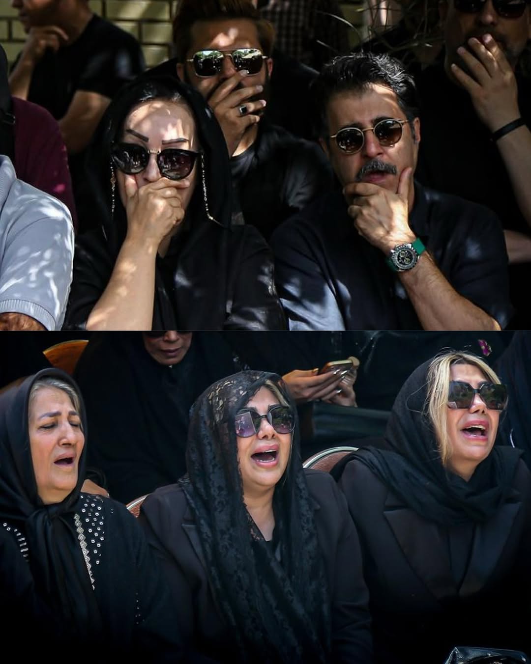 تصویر هومن حاجی‌عبداللهی در مراسم خاکسپاری