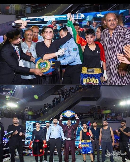 تینا آخوندتبار در رینگ بوکس