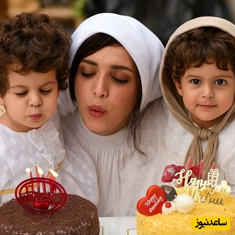 بهنوش طباطبایی و فرزندانش در سریال سوشون