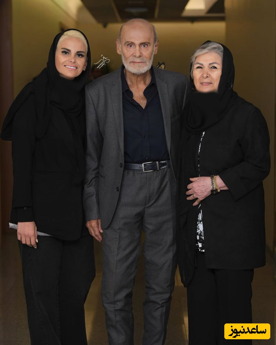 جمشید هاشم پور به همراه خانواده