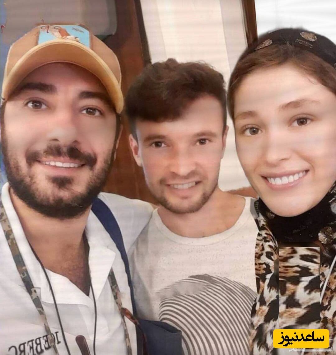 فرشته حسینی و برادر و همسرش