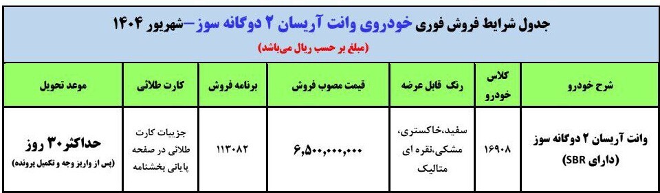 ثبت نام فروش فوری ایران خودرو شهریور ۱۴۰۴ / بدون قرعه کشی ۳۰ روزه خودرو بخرید + لینک