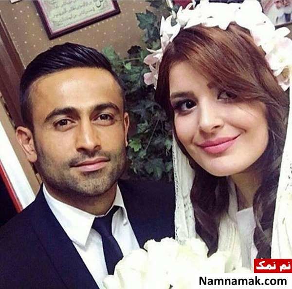 امید ابراهیمی و همسرش نگین شفیع زاده