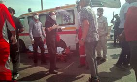 عملیات بندری در بندر شهید رجایی موقتاً متوقف شد + فیلم