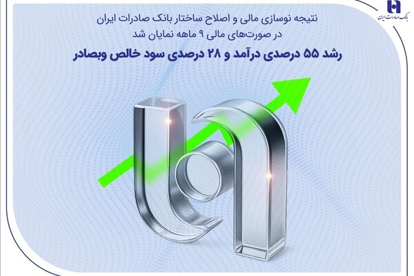 رشد ۵۵ درصدی درآمد و ۲۸ درصدی سود خالص وبصادر