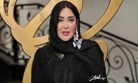 استایل شگفت‌انگیز سارا منجزی‌پور در کنار محمدعلیزاده؛ حلقه جواهر درخشان و رنگ‌های کرم قهوه‌ای جذاب!