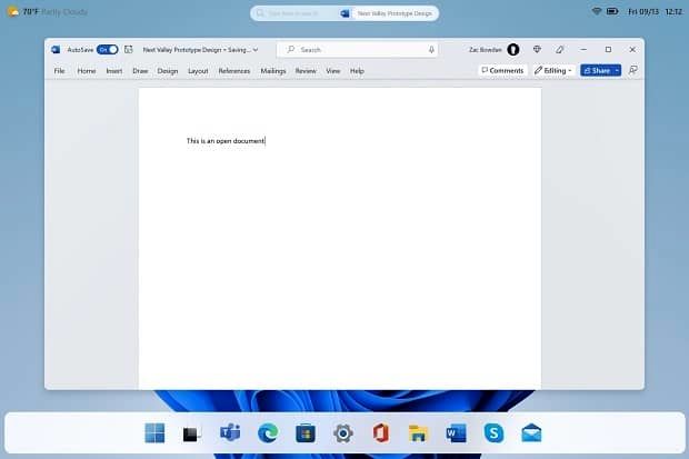 رابط کاربری Windows 12