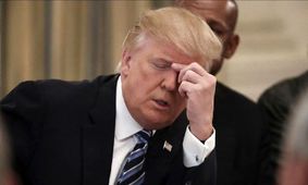 ترامپ سکته مغزی کرد!/ تصاویری با دهن کج