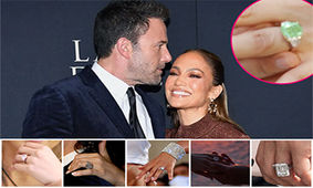 عکس هایی از دلبری های جنیفر لوپز با حلقه های نامزدی از 6 شوهرش
