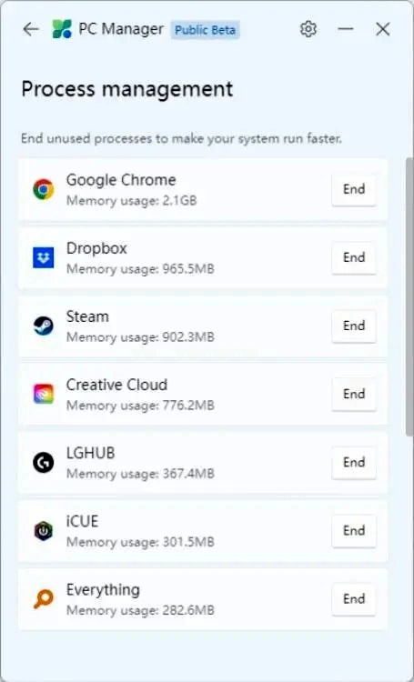 برنامه پی سی منیجر