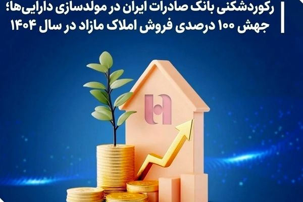 رکوردشکنی بانک صادرات ایران در مولدسازی دارایی‌ها؛ جهش ۱۰۰ درصدی فروش املاک مازاد در سال ۱۴۰۴