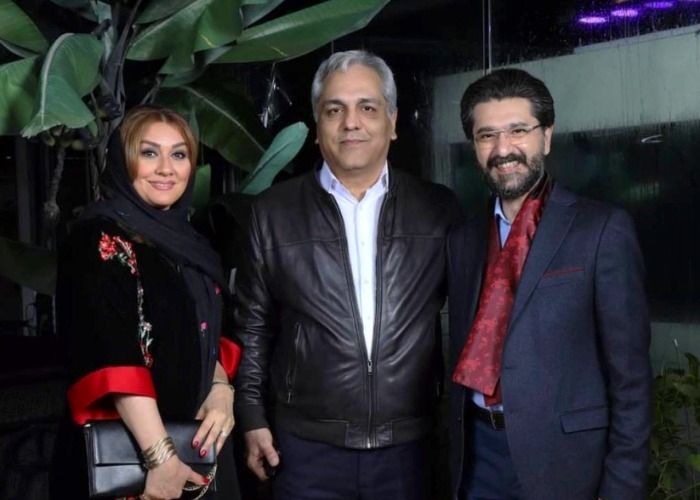 امیرحسین مدرس و همسرش و مهران مدیری