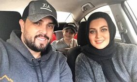 عکس خیره کننده از زیبایی و حجاب تحسین برانگیز همسر پدرام کریمی ! / چشم رنگی و با وقار !