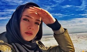 زیبایی خیره کننده متین ستوده با لباس عربی / خانم بازیگر را با آرایش خلیجی ببینید!