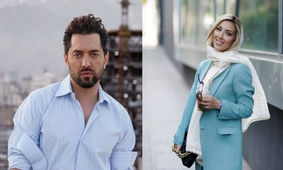 عکس گردنبند گرانقیمت زن بهرام رادان در جشن تعیین جنسیت فرزندشان