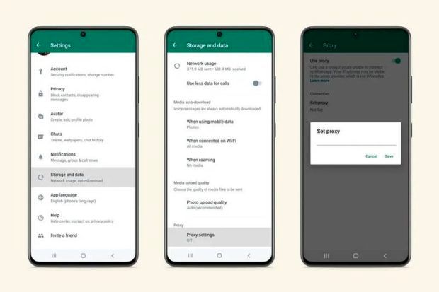 اضافه شدن Proxy به WhatsApp