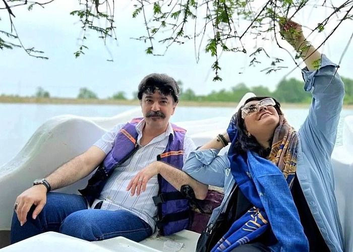 عاشقانه امیرحسین مدرس و همسرش