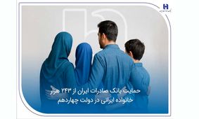 حمایت بانک صادرات ایران از 243 هزار خانواده ایرانی در دولت چهاردهم