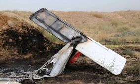 سقوط هواپیمای آموزشی سبک فراجا / همه سرنشینان به شهادت رسیدند + فیلم محل حادثه