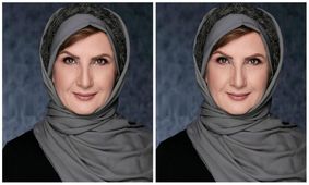 تغییر چهره باورنکردنی خانم بازیگر محجبه صدا و سیما در خارج / بدون روسری و با آرایش زننده !