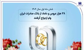 38 هزار عروس و داماد از بانک صادرات ایران وام ازدواج گرفتند